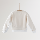 Noonko Spring, Double Sweatshirt, Ivory, 100% Cotton, Minimal Design Children’s Clothing, Neutral Colors, Sweat Set, Minimalist