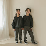 Noonko Spring, Pocket Pants, Gray, Cotton, Minimal Design Children’s Clothing, Neutral Colors, Cargo Pants, Minimalist