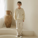 Noonko Spring, Pocket Pants, Ivory, Cotton, Minimal Design Children’s Clothing, Neutral Colors, Cargo Pants, Minimalist