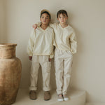 Noonko Spring, Pocket Pants, Ivory, Cotton, Minimal Design Children’s Clothing, Neutral Colors, Cargo Pants, Minimalist