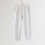 Noonko Spring, Simple Sweatpants, Ivory, 100% Cotton, Minimal Design Children’s Clothing, Neutral Colors, Sweat Set, Minimalist
