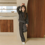 Noonko Spring, Terry Sweatpants, Gray, 100% Cotton Terrycloth, Minimal Design Children’s Clothing, Neutral Colors, Sweat Set, Minimalist