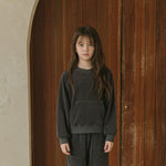 Noonko Spring, Terry Sweatshirt, Gray, 100% Cotton Terrycloth, Minimal Design Children’s Clothing, Neutral Colors, Sweat Set, Minimalist