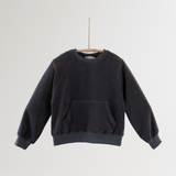 Noonko Spring, Terry Sweatshirt, Gray, 100% Cotton Terrycloth, Minimal Design Children’s Clothing, Neutral Colors, Sweat Set, Minimalist