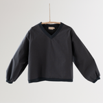 Noonko Spring, The V Shirt, Gray, Cotton, Minimal Design Children’s Clothing, Neutral Colors, Sweatshirt, Bomber, Minimalist