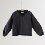 Noonko Spring, The V Shirt, Gray, Cotton, Minimal Design Children’s Clothing, Neutral Colors, Sweatshirt, Bomber, Minimalist