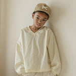 Noonko Spring, The V Shirt, Ivory, Cotton, Minimal Design Children’s Clothing, Neutral Colors, Sweatshirt, Bomber, Minimalist